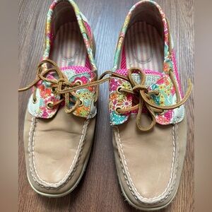 Sperry Rainbow Floral Loafers